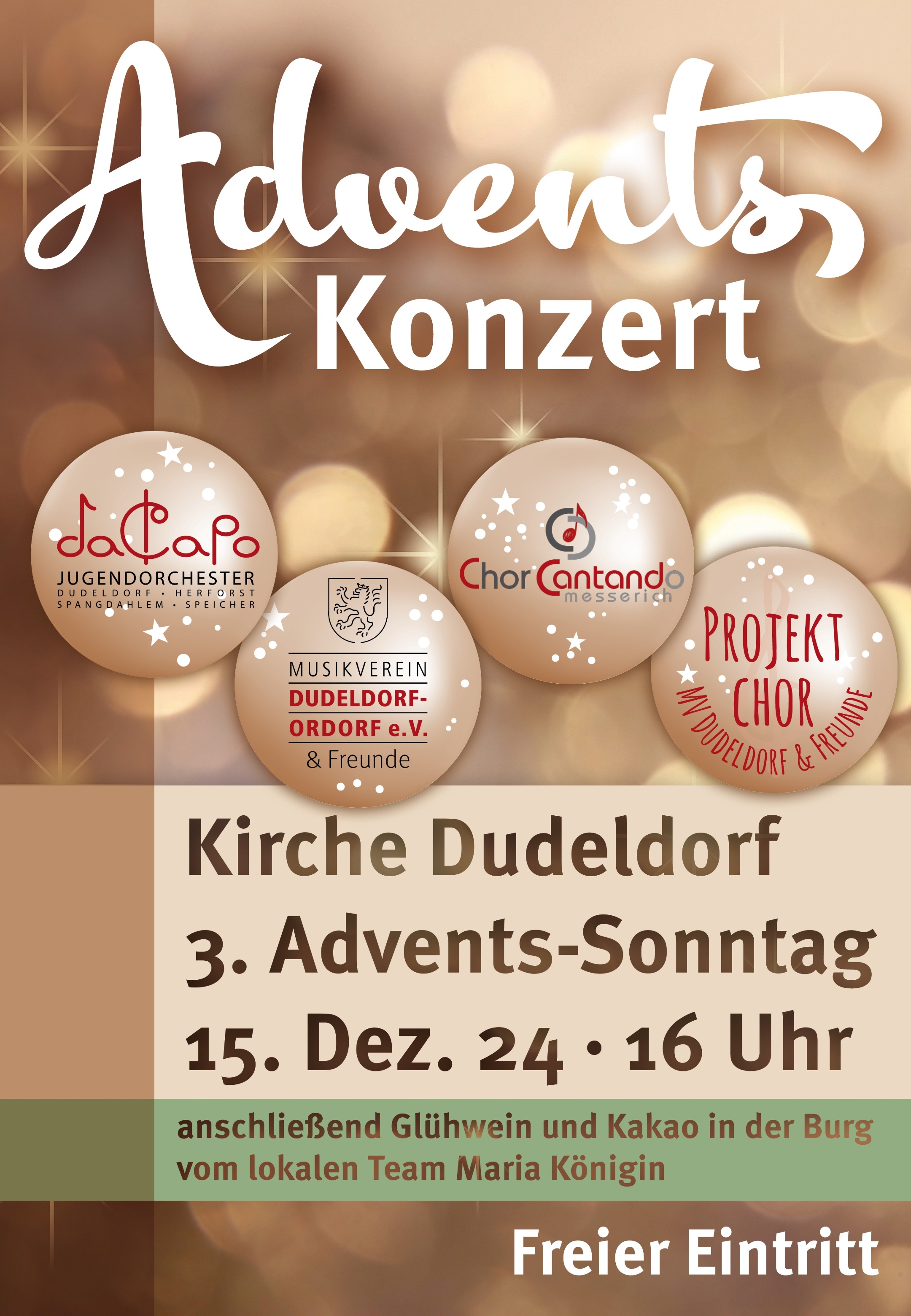 Einladung zum Adventskonzert Dudeldorf