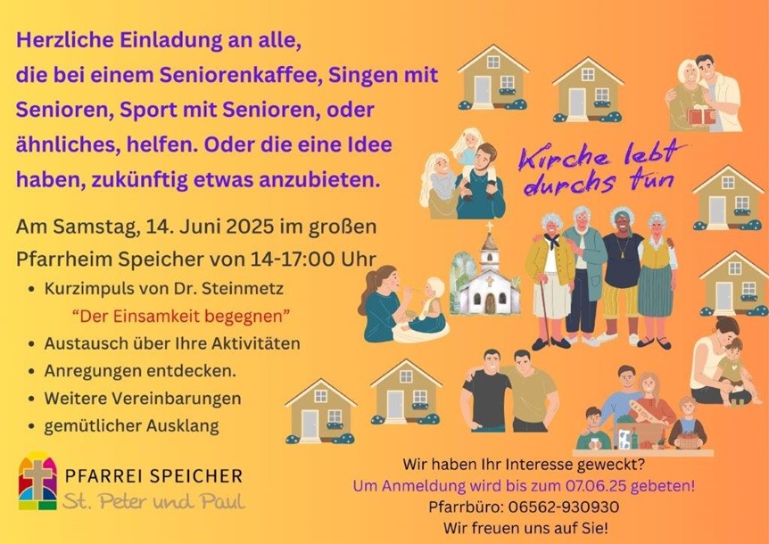 Plakat Einladung Kirche lebt durchs tun