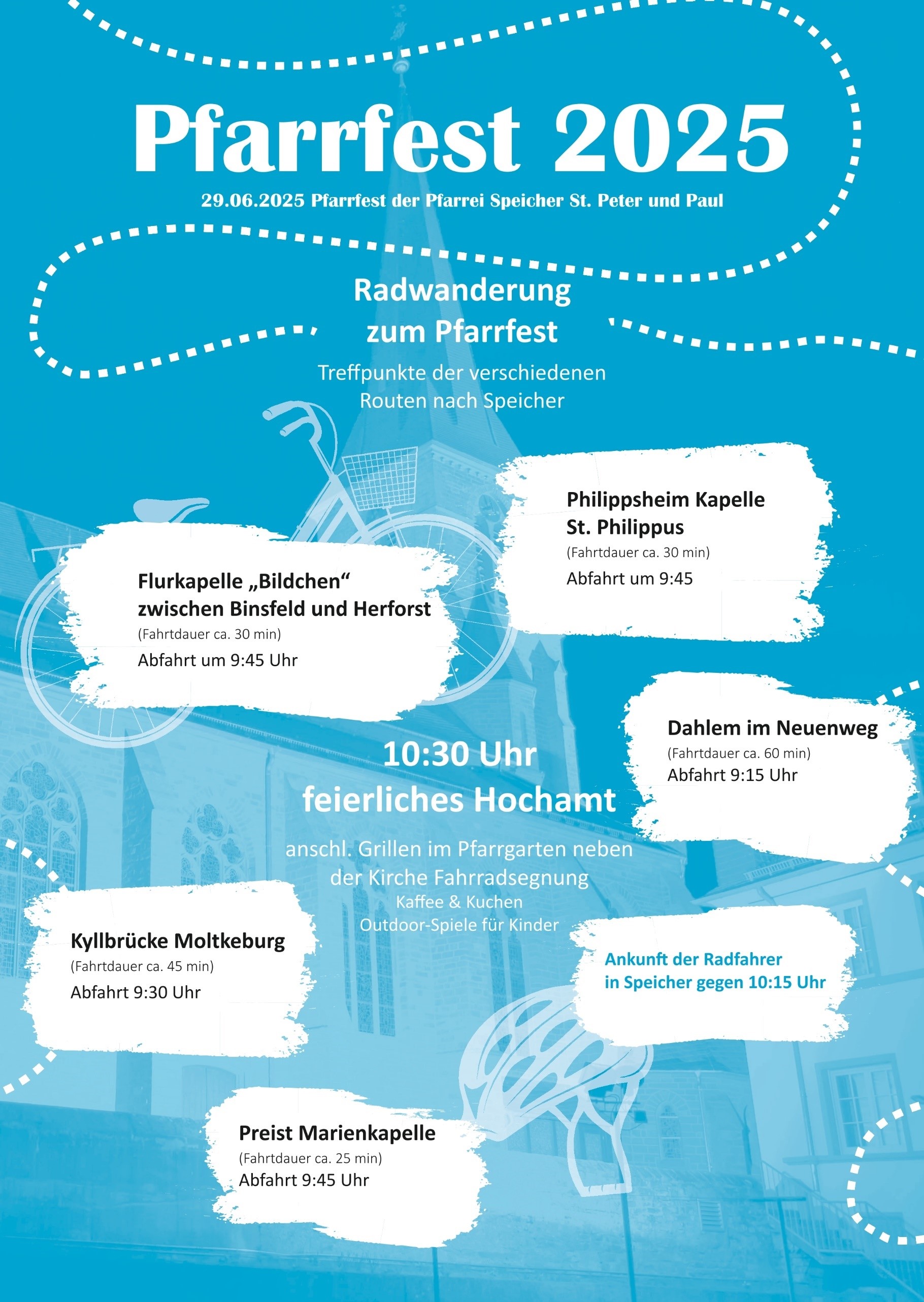 Einladung zum Pfarrfest mit Radwanderung